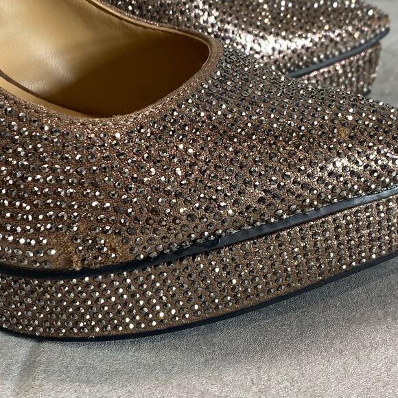 THALIA SODI Women's Pewter Bling Embellished Joey Pointed-Toe Platform Pumps - Picture 7 of 12